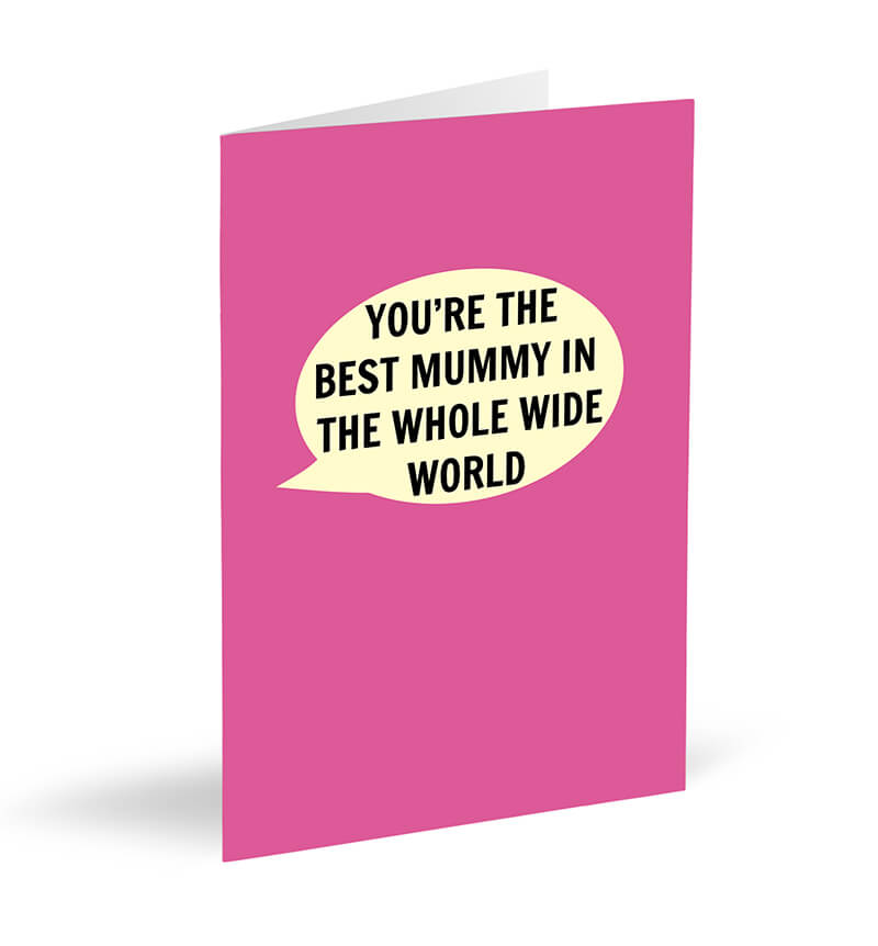 Sottobicchiere Lucido 'You Are The Best Mummy In The Whole World' - Regalo Per Mamma, 9x9 Cm, MDF Rigido, Rosa/Viola